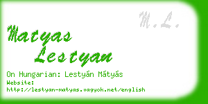 matyas lestyan business card